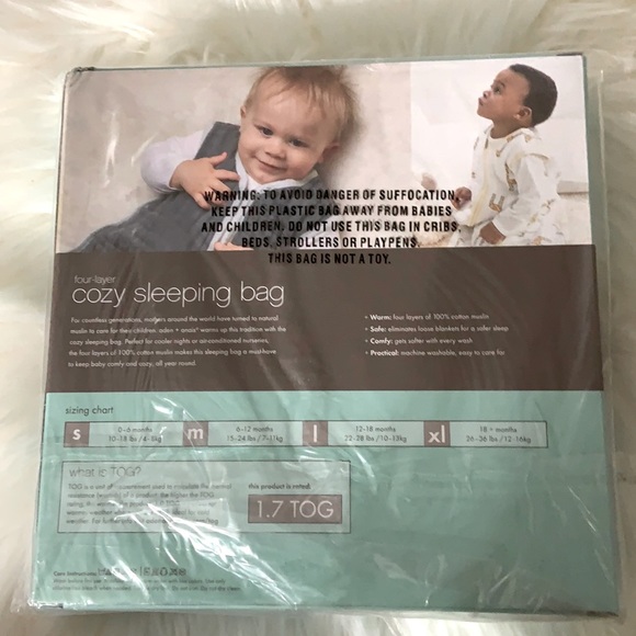 L- Aden+Anais High Sea- Anchor Cozy Sleeping Bag - Picture 4 of 6